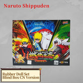 Naruto Card Uzumaki Naruto Uchiha Sasuke Tsunade Rubber Doll Model Blind Box Rare Cards Figure Anime Game Hobby Gifts Toys Box
