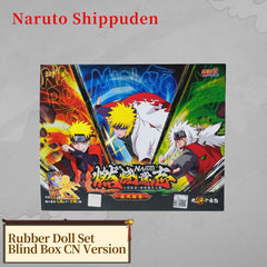 Naruto Card Uzumaki Naruto Uchiha Sasuke Tsunade Rubber Doll Model Blind Box Rare Cards Figure Anime Game Hobby Gifts Toys Box