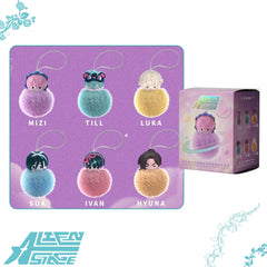 YJacuing Alien Stage Free Stage Series Blind Box Pom Pom Keychain, Anime ALNST Mystery Plush Fluffy Bag Charm