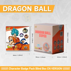 DRAGON BALL SUPER Tinplate Badge Blind Box Collection official merch Goku Gohan Vegeta DBS Anime Merch