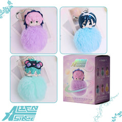 YJacuing Alien Stage Free Stage Series Blind Box Pom Pom Keychain, Anime ALNST Mystery Plush Fluffy Bag Charm