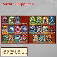 Naruto Card Uzumaki Naruto Uchiha Sasuke Tsunade Rubber Doll Model Blind Box Rare Cards Figure Anime Game Hobby Gifts Toys Box