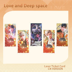 Love & Deepspace Laser Ticket Card Collectible Trading Cards Blind Box Official Merch with Laser Anti-counterfeit Label