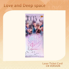 Love & Deepspace Laser Ticket Card Collectible Trading Cards Blind Box Official Merch with Laser Anti-counterfeit Label