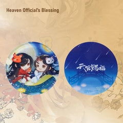 Heaven Official's Blessing Together Through Day and Night Series Acrylic Keychain Set Liquid Glitter Coaster Official Anime Merchandise with Authenticity Label