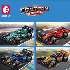 Sembo Block F1 Formula Racing Sports Car Building Block Model (4 Styles Per Set)