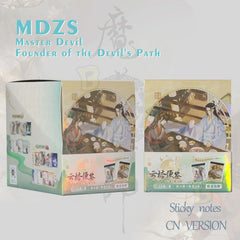 Mo Dao Zu Shi Anime Sticky Notes - Official CN Version Blind Box Collectible Stickers with Wei Wuxian & Master Devil Art, 5 Colors (Orange-Red, Red, Green, Blue, Yellow) - Anime Sticker - MDZS Novelty Gift