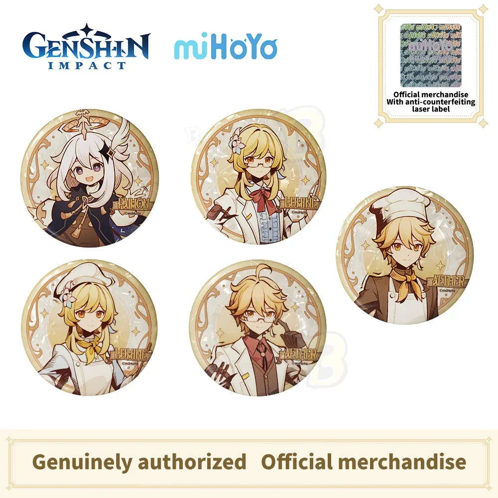 GENSHIN IMPACT Shadow Hunting Series Character Badge- Aether Lumine Paimon - BilaBila