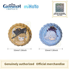 Genshin Impact Fragrant Fantasy Series Chibi Bottle Cap Badge Set- Furina Navia - BilaBila