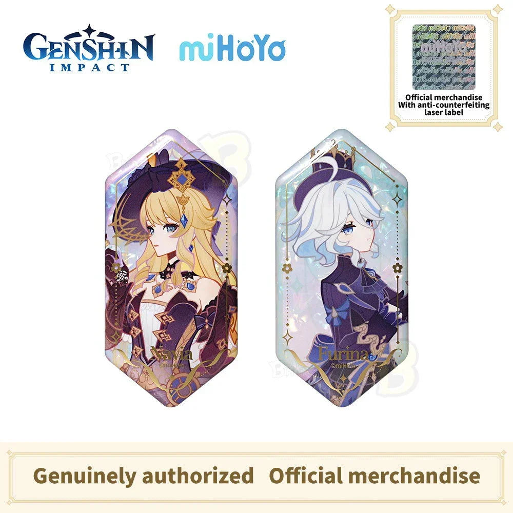 Genshin Impact Fragrant Fantasy Series Irregular-Shaped Badge Set -Furina Navia - BilaBila