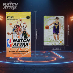 2025 NBA MATCH ATTAX Basketball Battle Card Power Pack (10 Packs/Box)