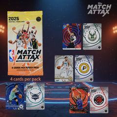 2025 NBA MATCH ATTAX Basketball Battle Card Power Pack (10 Packs/Box)