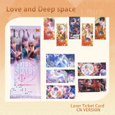 Love & Deepspace Laser Ticket Card Collectible Trading Cards Blind Box Official Merch with Laser Anti-counterfeit Label