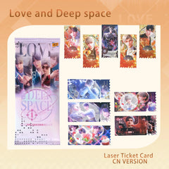 Love & Deepspace Laser Ticket Card Collectible Trading Cards Blind Box Official Merch with Laser Anti-counterfeit Label