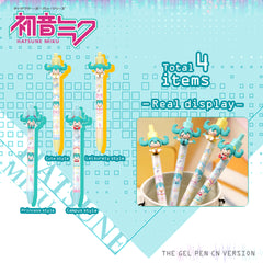 Smart Creative Hatsune Miku Mini Pen 0.05mm Black Click Gel Pen Student Exercise Stationery