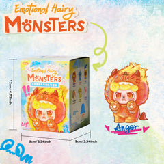 Q.Kid Emotional Hairy Monster Series Blind Box — Original Trendy Collectible Figure | Plush & Vinyl | 12–14 cm | Hidden Edition Available | Brand New Sealed