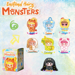 Q.Kid Emotional Hairy Monster Series Blind Box — Original Trendy Collectible Figure | Plush & Vinyl | 12–14 cm | Hidden Edition Available | Brand New Sealed