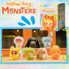 Q.Kid Emotional Hairy Monster Series Blind Box — Original Trendy Collectible Figure | Plush & Vinyl | 12–14 cm | Hidden Edition Available | Brand New Sealed