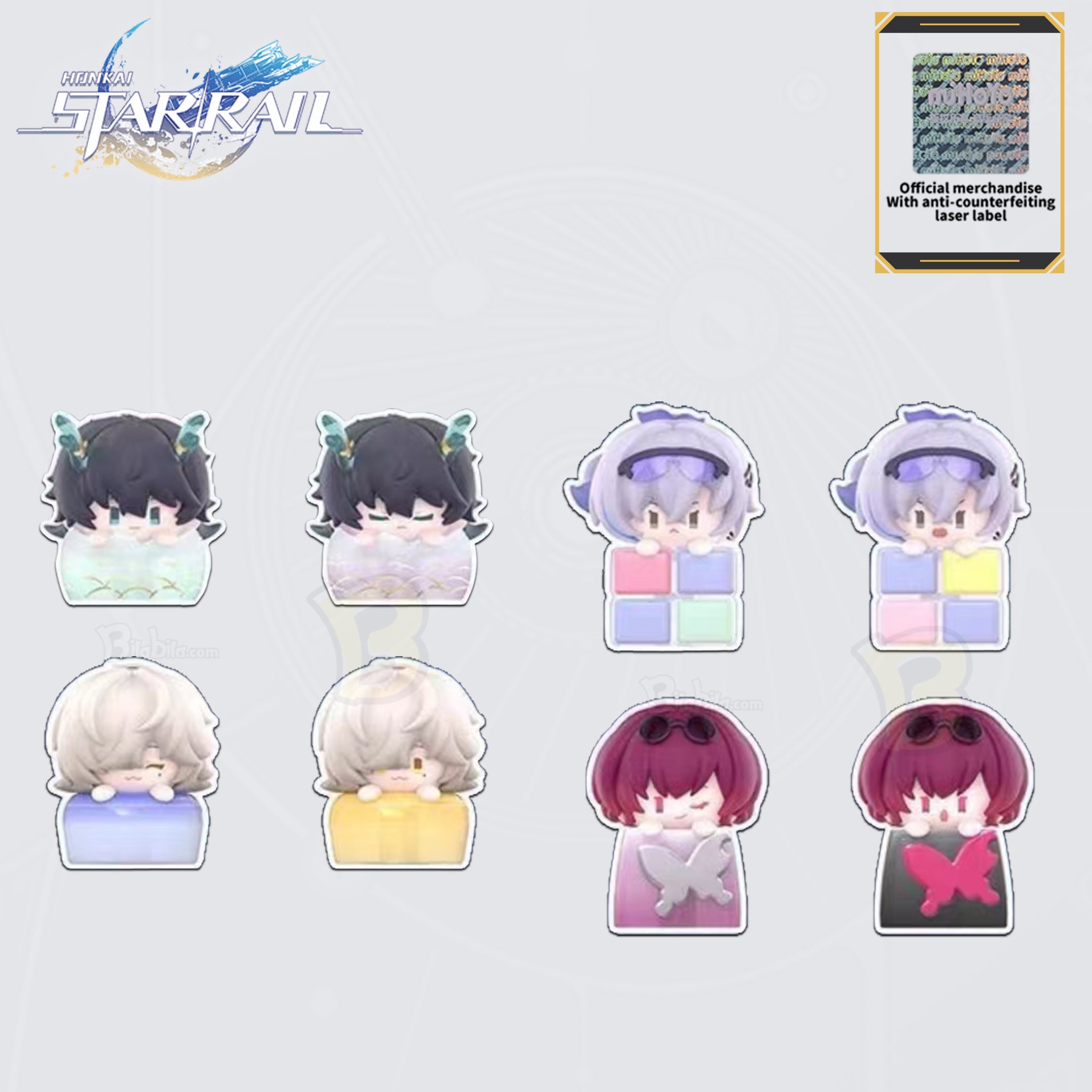 Honkai: Star Rail Finger-Tip Keycap Toy Series Blind Box, Keyboard Decoration Toy, Anime/Game Merchandise, Trendy Design Collectible Keycaps, Includes Test Switch Socket and Keychain with Anti-Counterfeiting Label