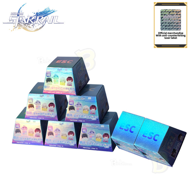 Honkai: Star Rail Finger-Tip Keycap Toy Series Blind Box, Keyboard Decoration Toy, Anime/Game Merchandise, Trendy Design Collectible Keycaps, Includes Test Switch Socket and Keychain with Anti-Counterfeiting Label