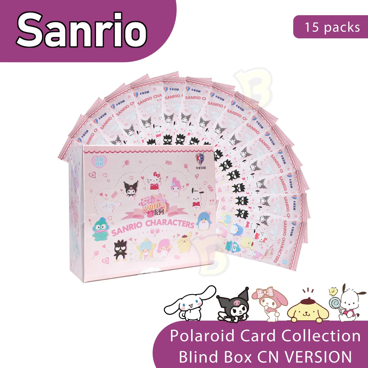 Sanrio Characters Heartthrob Wink Series Polaroid Card Blind Box