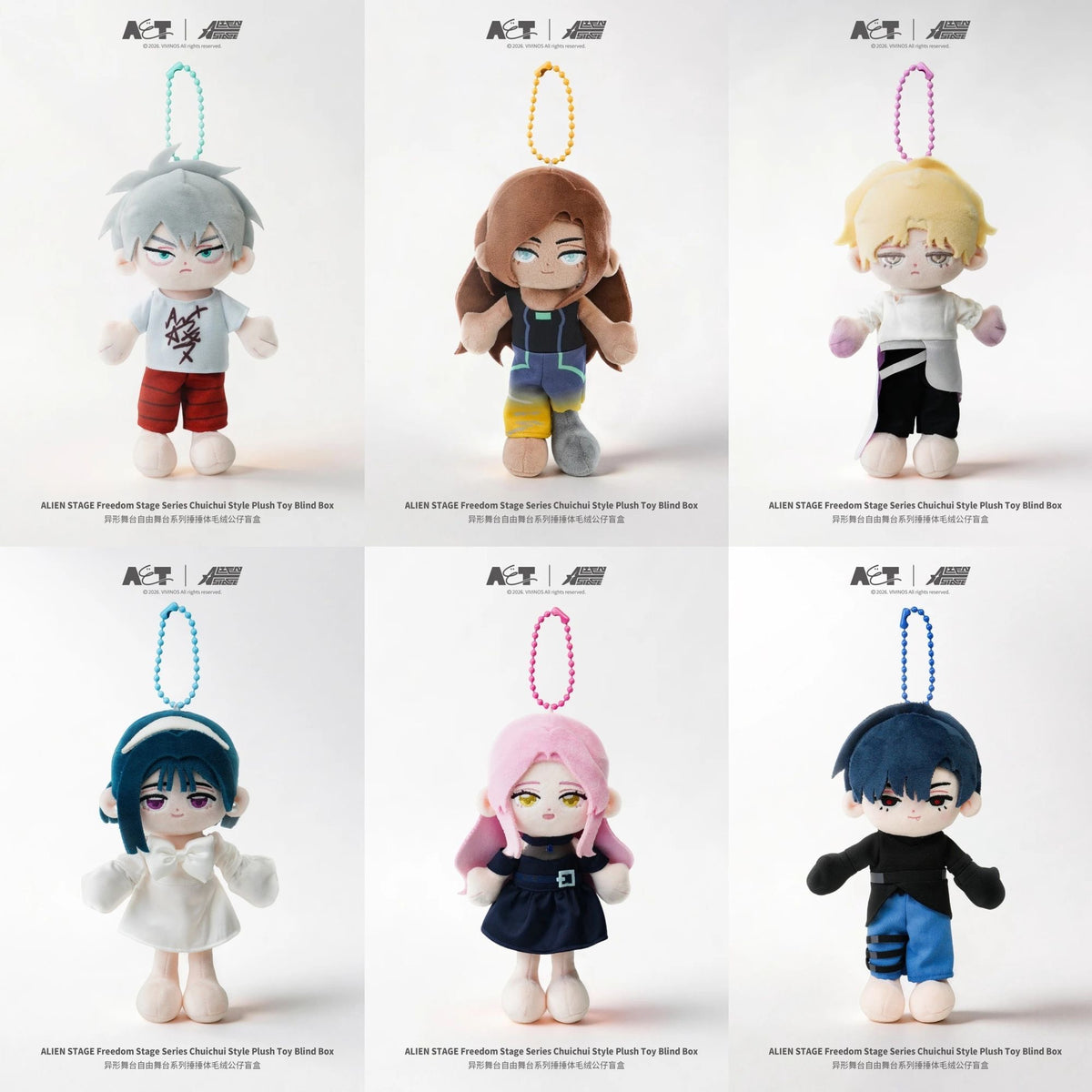 Alien Stage Free Stage Series Hammer‑Body Plush Doll Blind Box (6 Packs/Box)