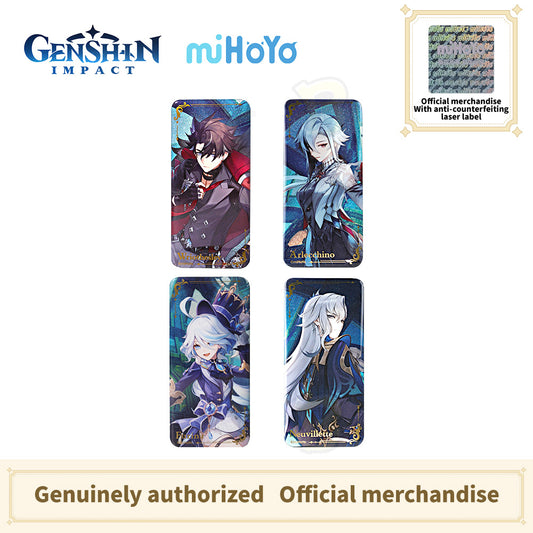 Genshin Impact Themed Square Badge To the Stars Shining in the Depths-Furina Neuvillette Wriothesley Arlecchino Genshin Impact Peripherals, Official, Genuine, with Laser Anti-counterfeit Label