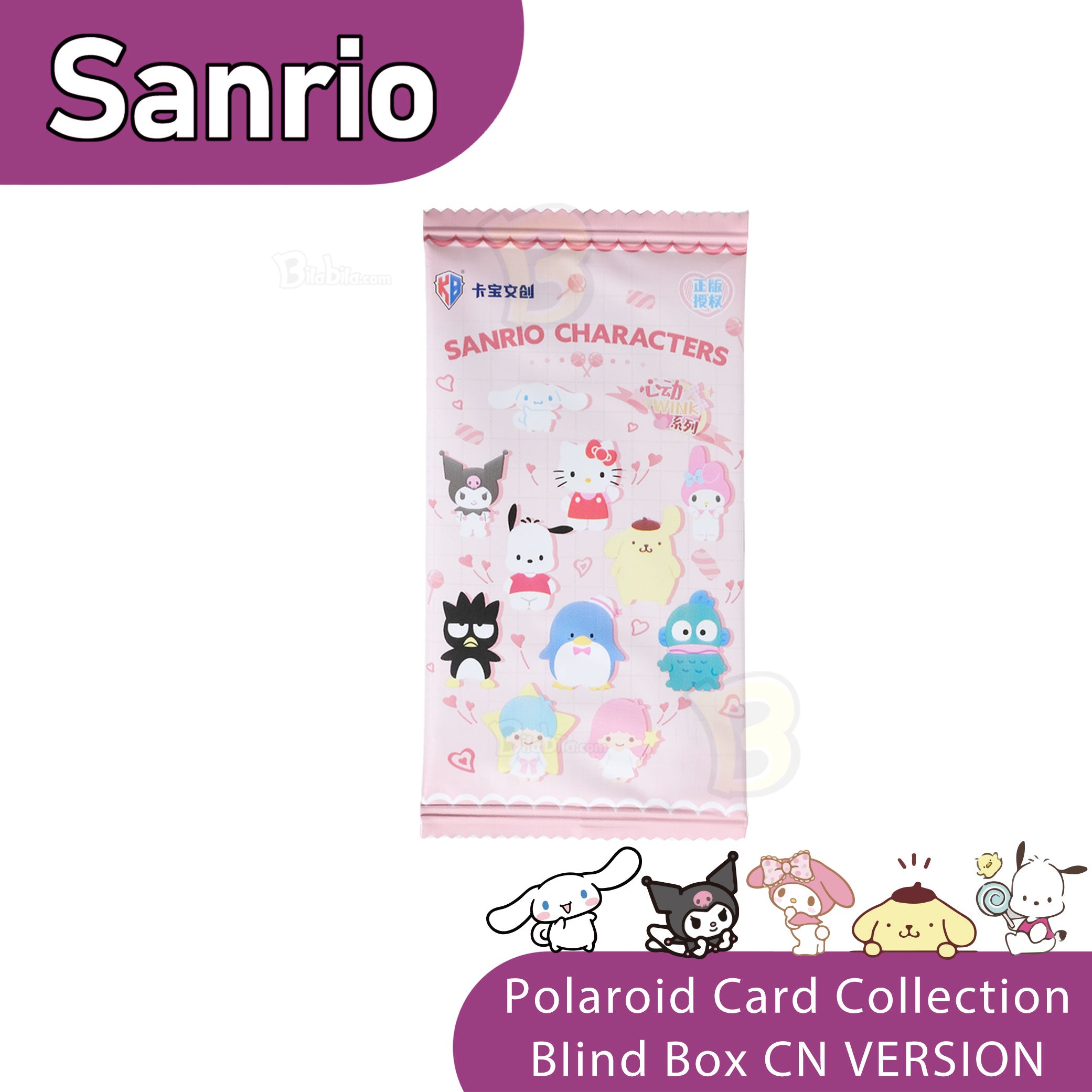 Sanrio Characters Heartthrob Wink Series Polaroid Card Blind Box