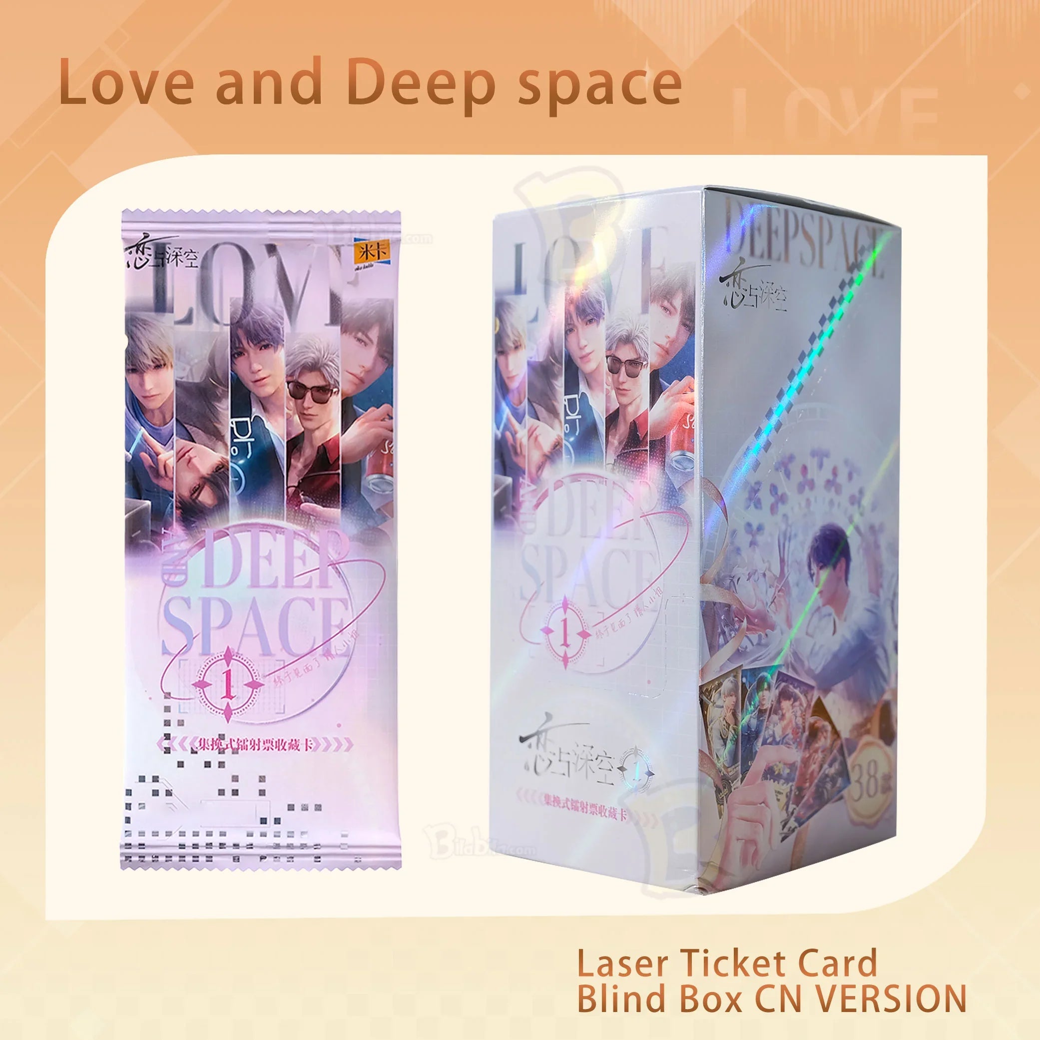 Love & Deepspace Laser Ticket Card Collectible Trading Cards Blind Box Official Merch with Laser Anti-counterfeit Label