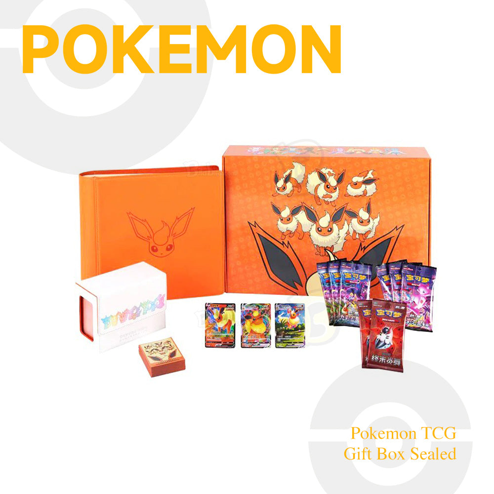 Pokemon TCG Eevee GX Flareon Collectible Cards Exclusive Gift Box Sealed S-Chinese