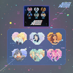 Alien Stage Rabbit Series Pixel Heart Acrylic Fridge Magnet Blind Box (Brand New & Unopened)