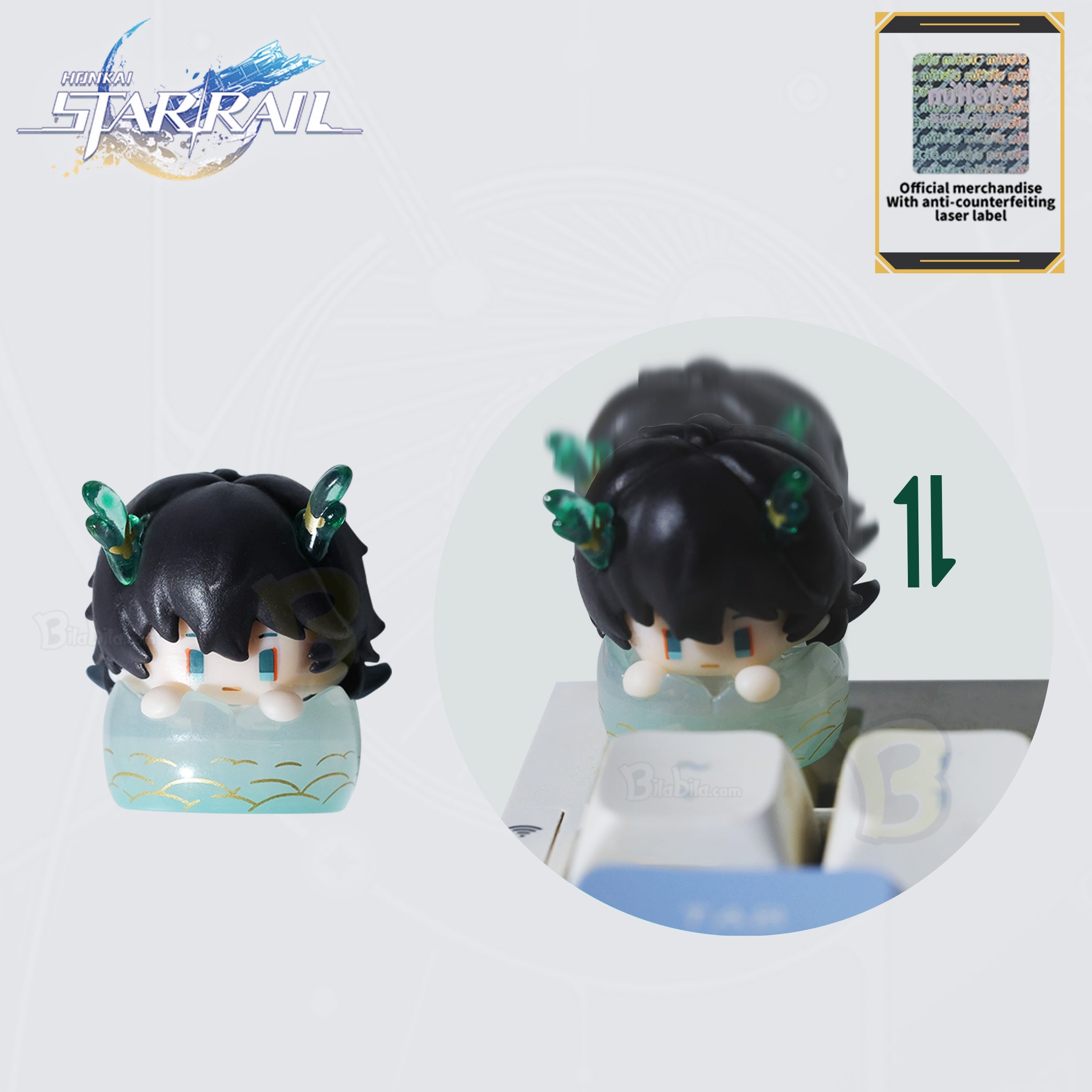Honkai: Star Rail Finger-Tip Keycap Toy Series Blind Box, Keyboard Decoration Toy, Anime/Game Merchandise, Trendy Design Collectible Keycaps, Includes Test Switch Socket and Keychain with Anti-Counterfeiting Label