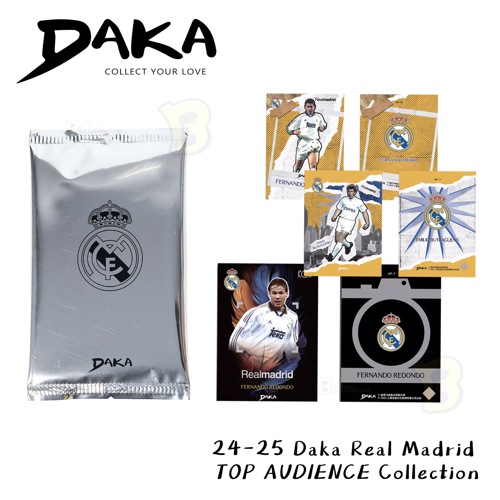 Daka Real Madrid Top Audience 2024/25 Football Player Card Blind Box Sport Trading Cards