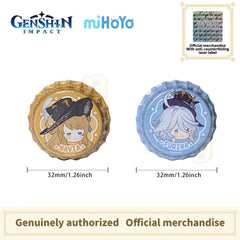 Genshin Impact Fragrant Fantasy Series Chibi Bottle Cap  Badge Set- Furina Navia - BilaBila