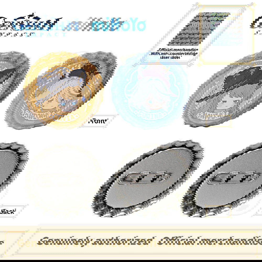 Genshin Impact Fragrant Fantasy Series Chibi Bottle Cap  Badge Set- Furina Navia - BilaBila