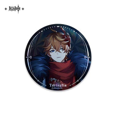 Genshin Impact A Winter Night's Lazzo Series‑Tinplate Badge‑Tartaglia (Childe)