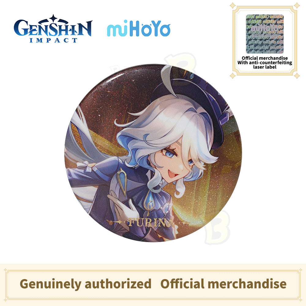 Genshin Impact Themed Series Character Badge-Furina  Neuvillette Wriothesley Arlecchino Navia