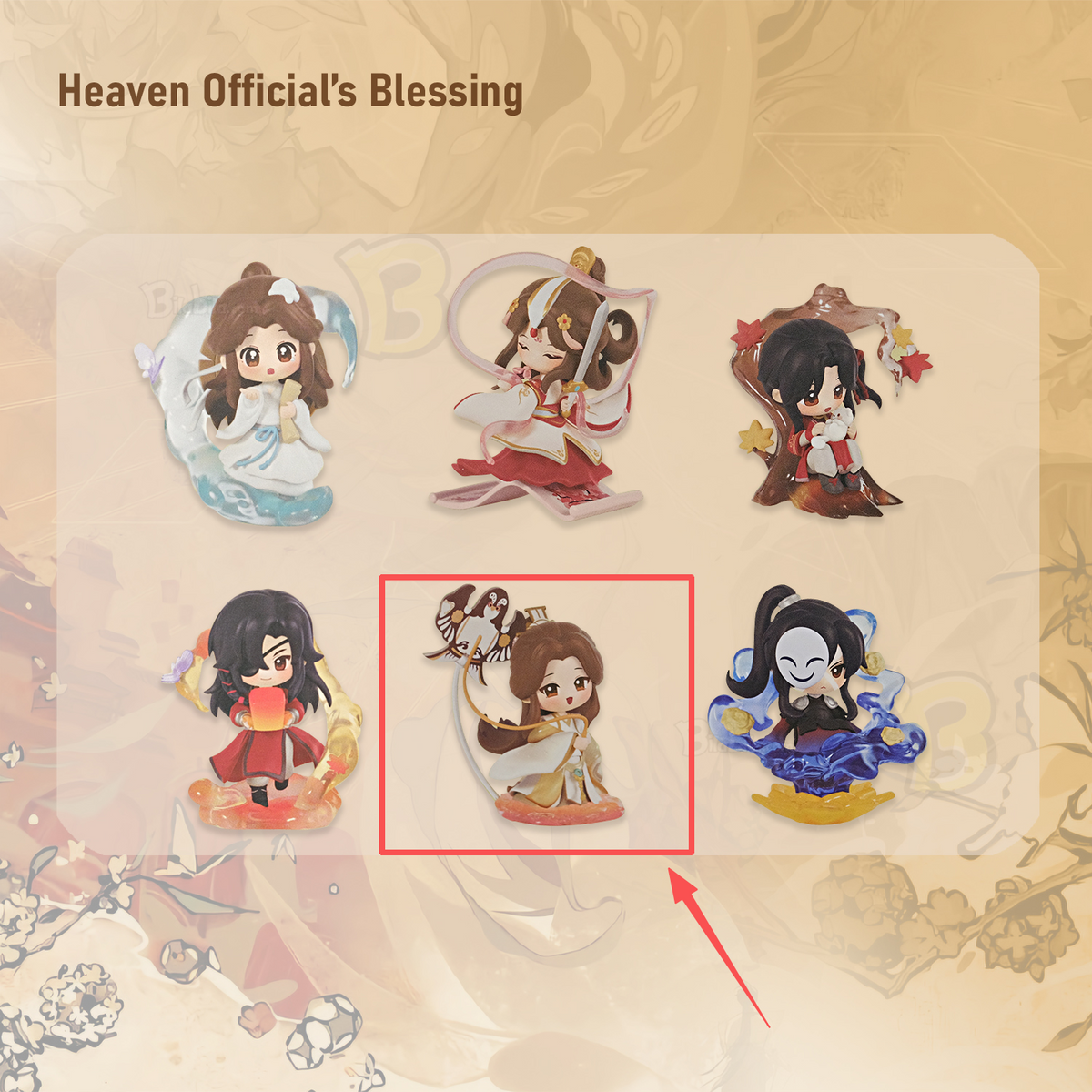 Tian Guan Ci Fu (Heaven Official's Blessing) Elegant Painting Style Series Blind Box (6 Packs/Box)
