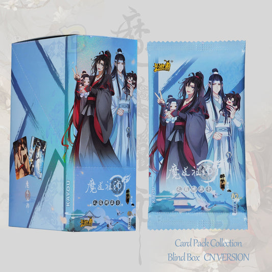 魔道祖师典藏卡 醉梦篇 魏无羡&蓝忘机 魏婴&蓝湛 混合颜色高质量卡片纸用于展示和收藏 动漫周边盲盒 CN正版